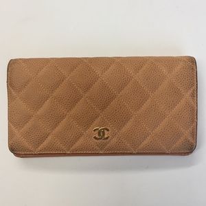 Peach Chanel Wallet